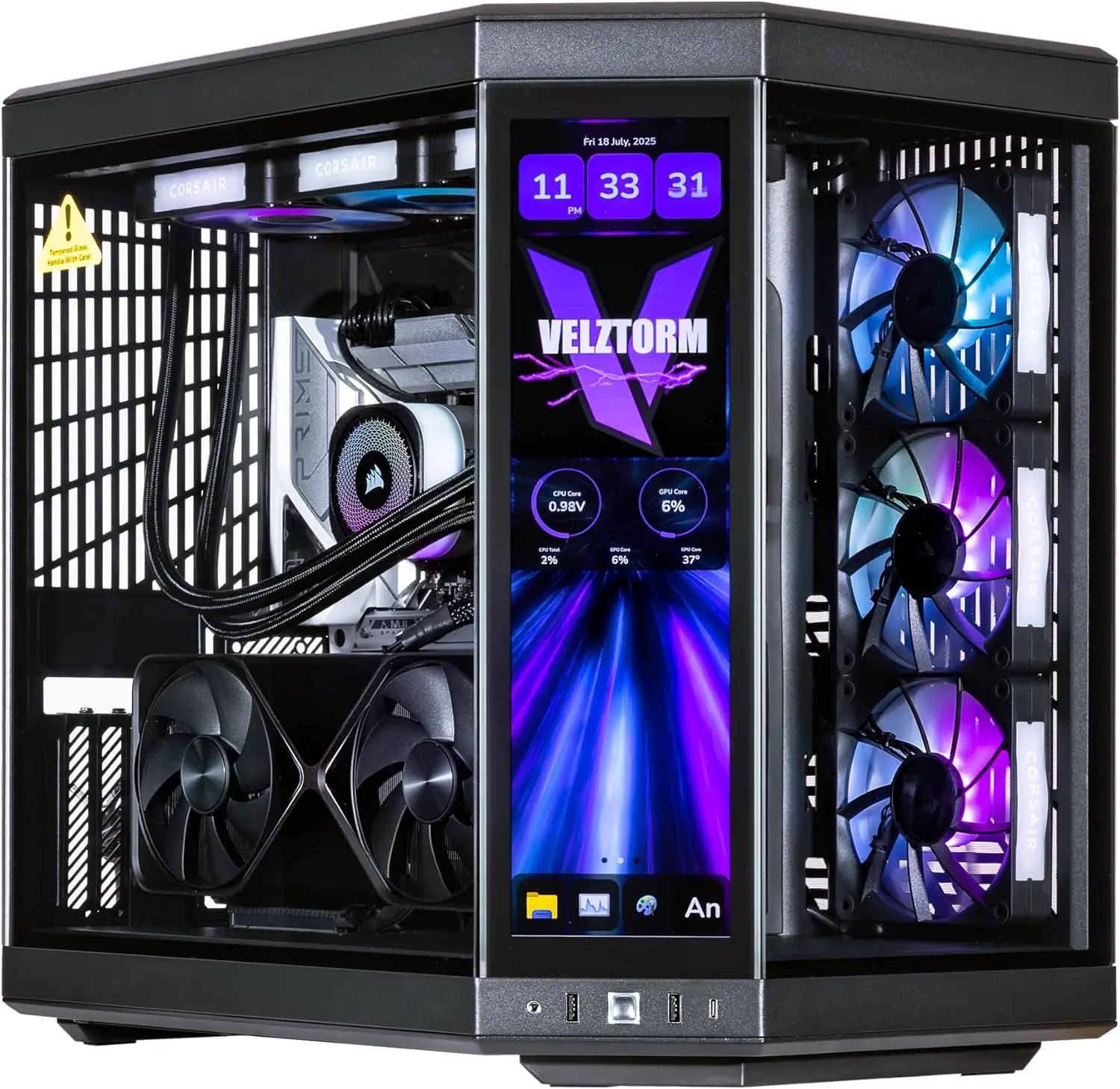 Velztorm LCD Hitam Praetix, PC - Rtx 5080 16Gb ulasan dan harga